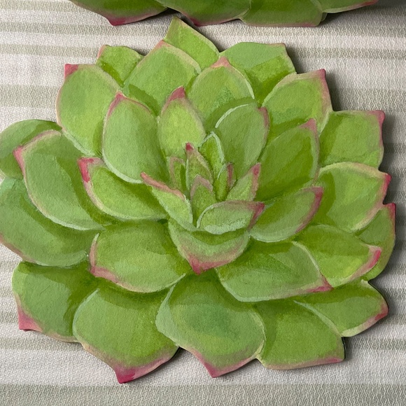 CASPARI Succulents Die-Cut Placemat Set 10 - Picture 3 of 8